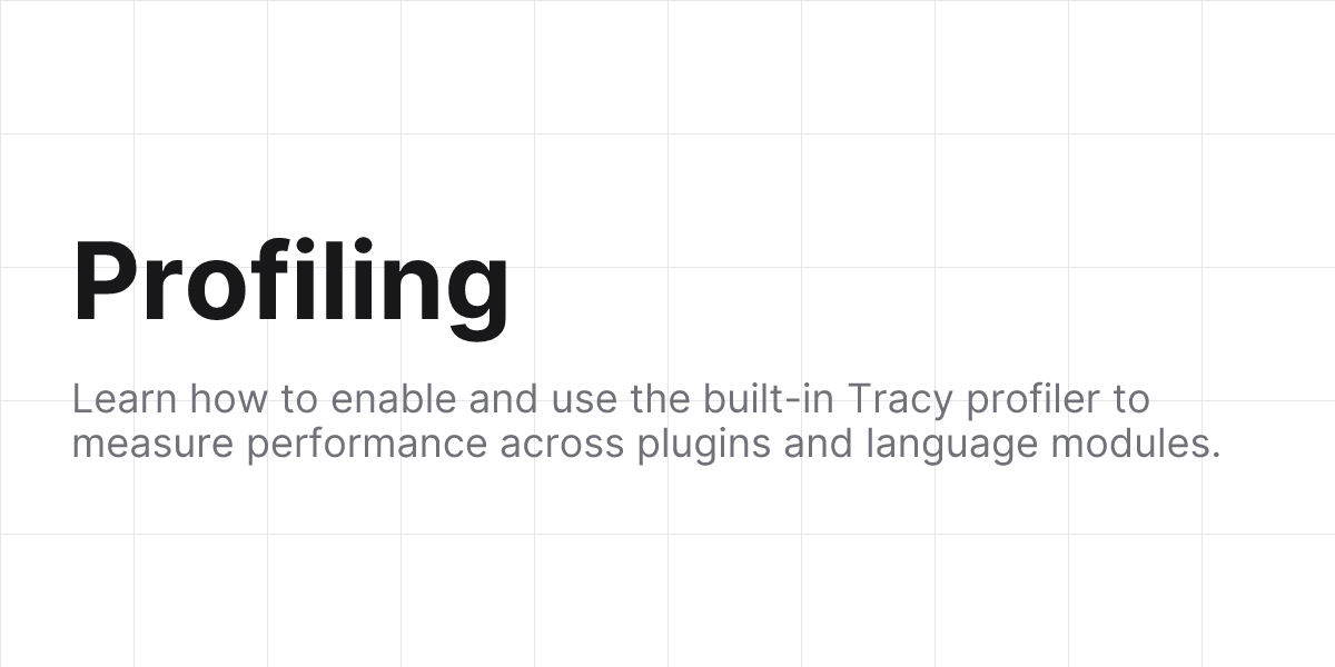 Profiling - plugify